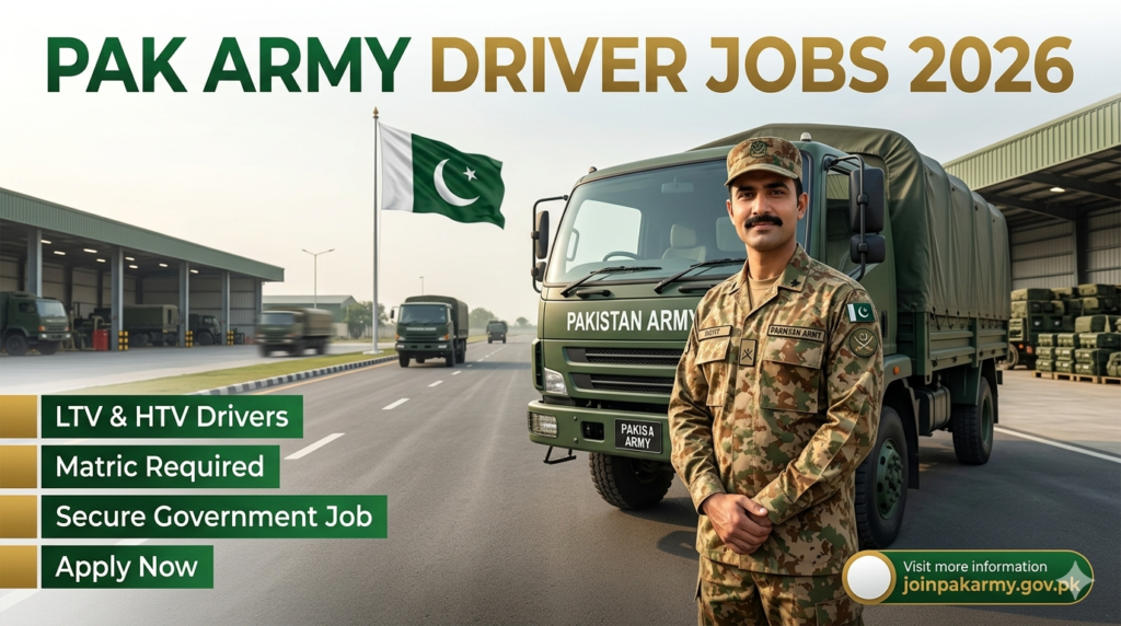 Pak Army Driver Jobs 2026