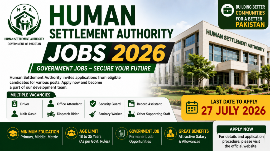 Human Settlement Authority Jobs 2026