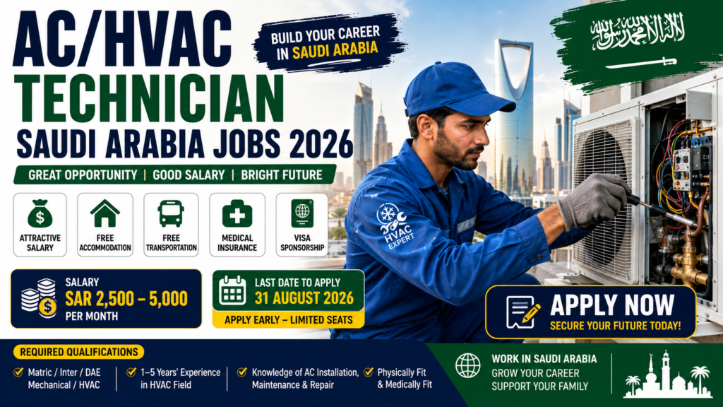 AC/HVAC Technician Saudi Arabia Jobs 2026