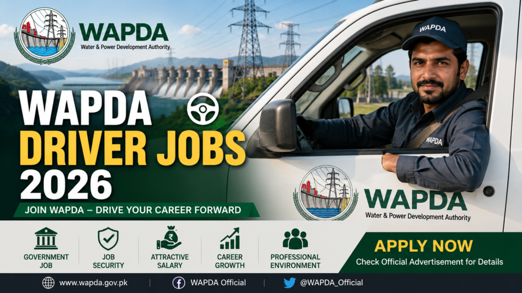 WAPDA Driver Jobs 2026