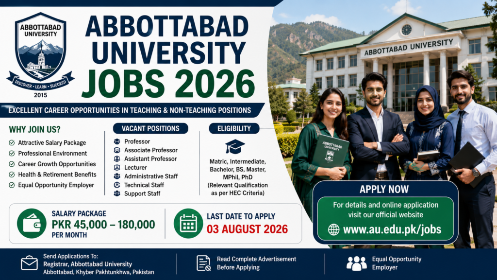 Abbottabad University Jobs 2026