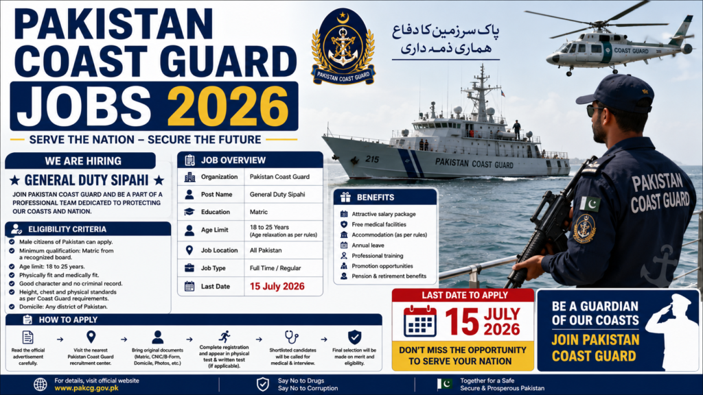 Pakistan Coast Guard Jobs 2026