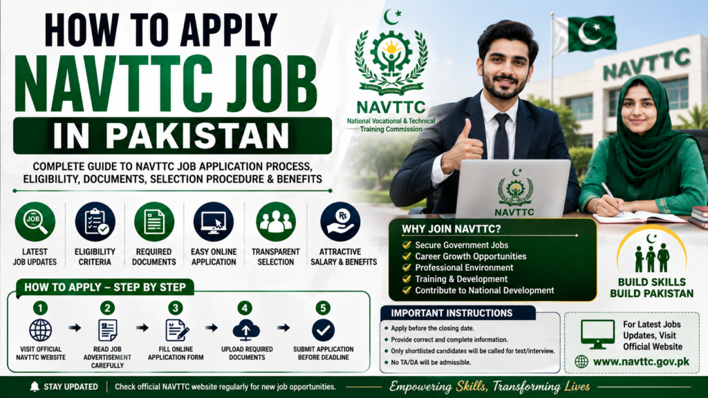 How to Apply NAVTTC Job in Pakistan