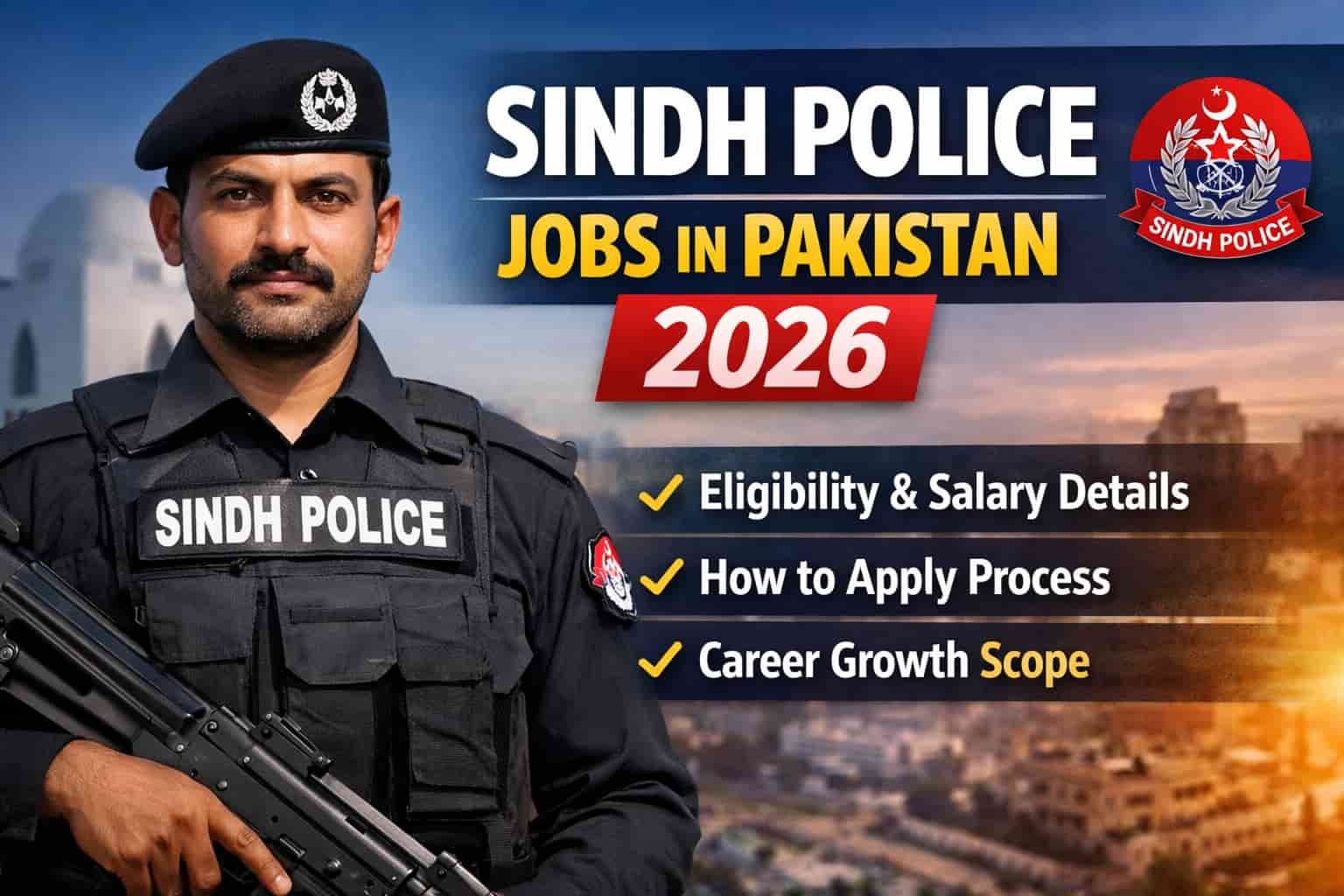 Sindh Police jobs in Pakistan in 2026 recruitment banner for Constable and ASI vacancies
