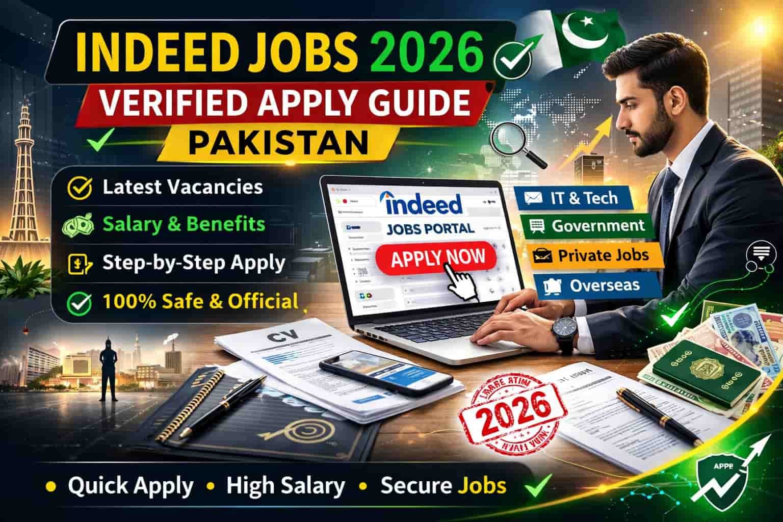 Indeed Jobs 2026 verified apply guide Pakistan with salary details and step by step online application process