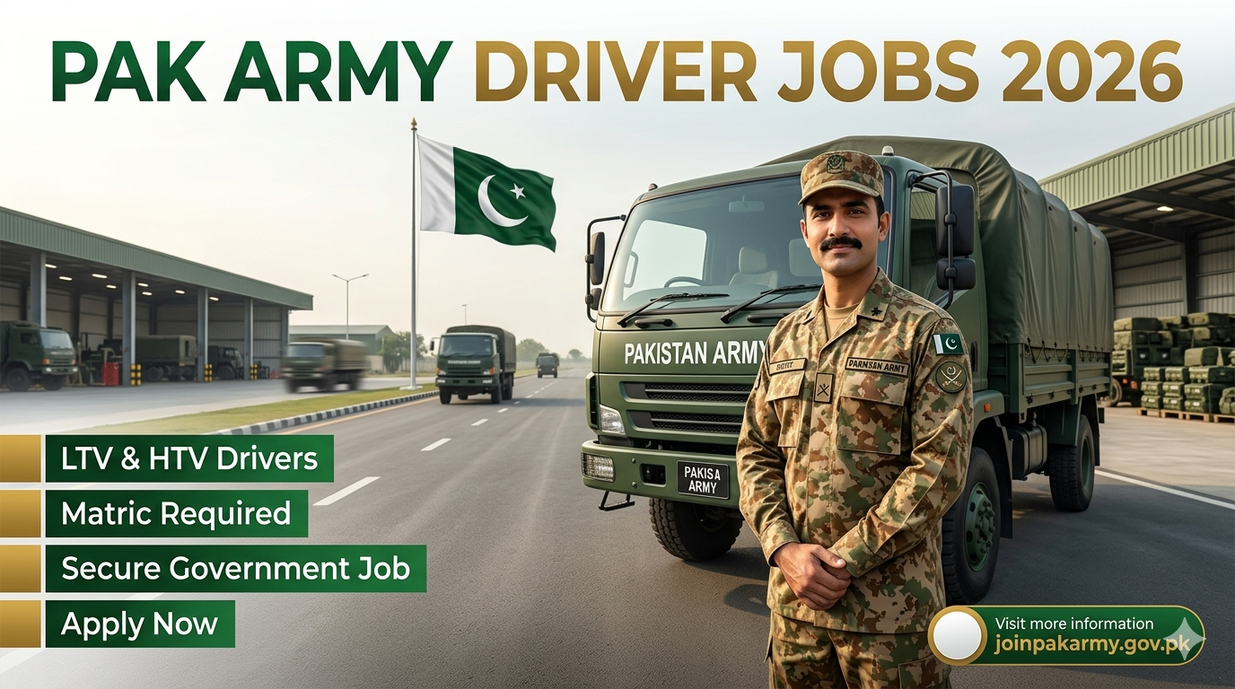 Pak Army Driver Jobs 2026