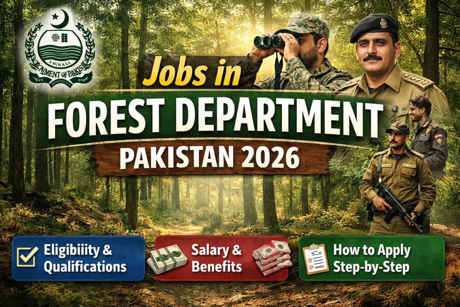 Jobs in Forest Department Pakistan 2026 official recruitment advertisement banner