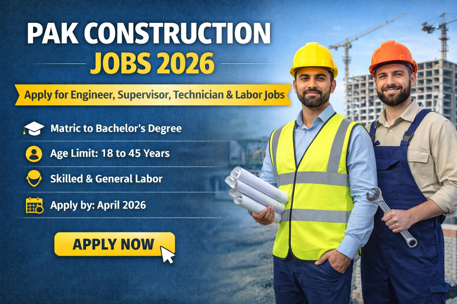 Pak Construction Jobs 2026