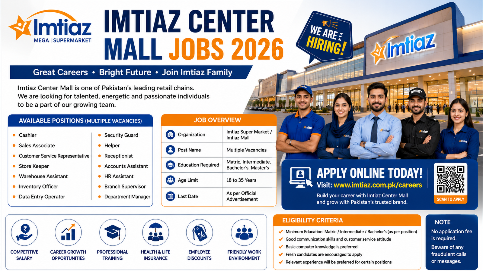 Imtiaz Center Mall Jobs 2026
