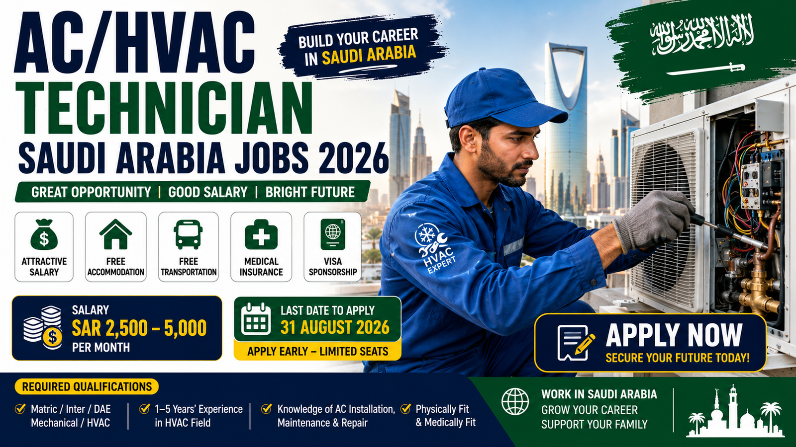 AC/HVAC Technician Saudi Arabia Jobs 2026